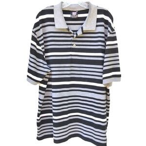 Blac Laquer Polo Shirt Men Size 2 XL Black White and Gray Short Sleeves